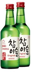 2 Bottiglie di Soju Coreano Chamisul Original 350ml(20.1% Vol.)