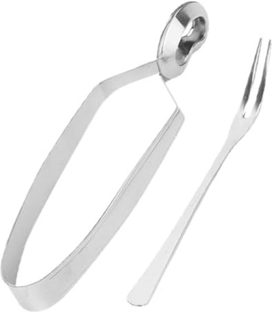 NAMOARLY 1juego De Acero Inoxidable Para Escargots De Clip y Tenedor Utensilios Para Cocinar Caracoles De Cocina Ergonómicas Resistencia Al Calor y Óptima Agarre