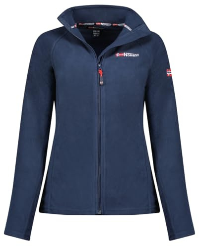 Geographical Norway Tugama Lady Fz - Polaire Fine Femme Chaude Fermeture Zip - Veste Automne Hiver Printemps Chaud Femmes - Longues Manches Vetement Pull Fourrure Doux Confort (Marine XXL)