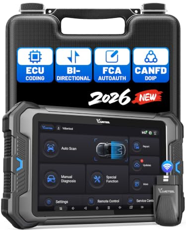 VDIAGTOOL Bidirectional Scan Tool, 2026 8 Wireless Full System OBD2 Scanner Diagnostic Tool with 28+ Resets, ECU C0ding, Oil/Brake/BMS/SAS, FCA, CAN FD & DoIP, 2 Years Free Update, VD80 BT Lite