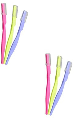 VICASKY 2 juegos de raspador de cejas forma remoción kit de maquinilla de afeitar dama novio recortador recortador de cejas kit de herramientas de maquillaje de cejas 3 piezas * 2