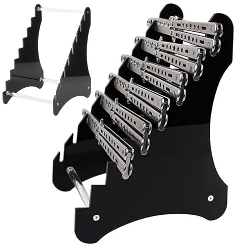 HoveeLuty Knife Display Case, Acrylic Knife Display Stand, Black Storage, Holder for, Storage Shelf for Exhibition, Dagger Stand Case