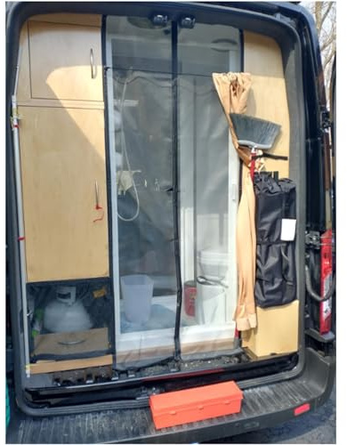 Magnetic Fly Screen Door Caravans Magnetic Screen Door, 63 Wide Customizable Automatical Closure System Net with Full Magnetic Stripe, High-Density Tear Resistant Mesh(160x196cm/63x77in)