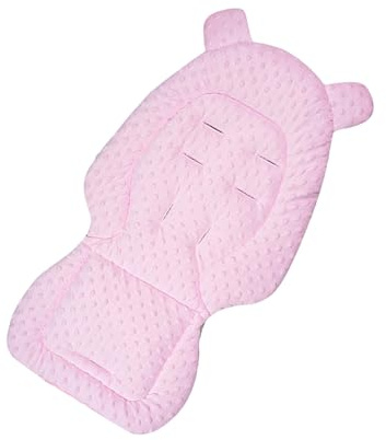 Inserto per passeggini in cotone vellutato punteggiato, cuscino antiscivolo rimovibile, morbido cuscinetto in cotone per carrozzina, seggioloni, 81 x 41 cm, accessorio per passeggini