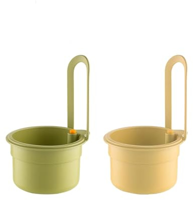 2-Pack Sink Strainer Basket, Dual-Color Sink Food Catcher, Easy-to-Install Hanging Filter Basket for Kitchen Sink, Helping to Prevent Plumbing Clogs(Yellow and Green)