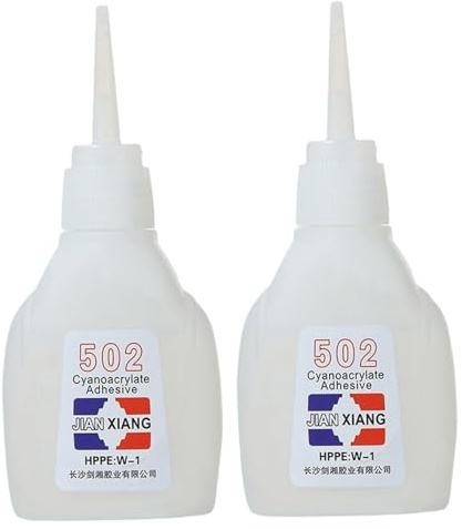 Pegamento de madera, 2 piezas 502 pegamento, 30 g de adhesivo instantáneo impermeable secado 502 super para metal, vidrio, plástico, reparación de cuero, más fuerte para metal a plástico