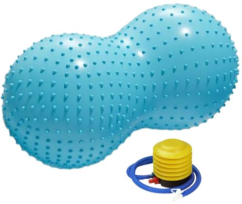 Generico Yoga Stabilitetsbollar - 90 cm jordnötsformad fitnessboll, tränare, pilates träningshjälpmedel, halkfri PVC-kroppsstödrulle, mobiverktyg
