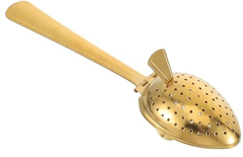 CLISPEED Filtro de Té de Acero Inoxidable con Mango Ergonómico Infusor Reutilizable de Malla Fina para Sueltas y Especias Colador Multifuncional para Hogar Fácil de Limpiar y Resistente