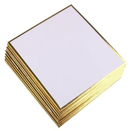 CarpNettore 10 Shikishi Boards, Versatile, Square, Blank Art Cards for Conventions, Events, Autographs, Hand-Drawn, 10x10 cm