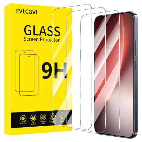 FVLCGVI 3 Piezas,Protector de Pantalla para Honor Magic 8 Lite 5G, Vidrio Templado HD, Sensación Natural al Tacto, Dureza 9H, Resistente a Arañazos, Anti-Huellas, Sin Burbujas