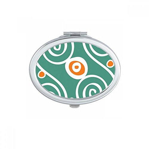 DIYthinker Grüne Pflanzen Mexiko Totems Antike Kultur Zeichnung Oval Compact Make-up Taschenspiegel Tragbare Nette kleine Hand Spiegel Geschenk Mehrfarbig
