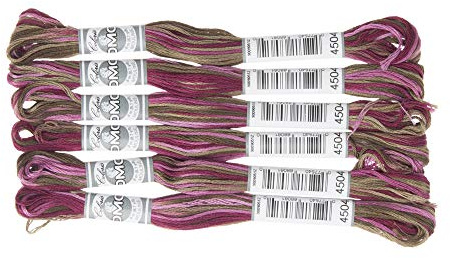 DMC 517-4504 Sticktwist, bomull, 4504 rosa/violett, 8 m