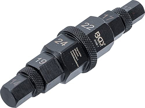 BGS 5058-1 | Motorrad-Spezial-Einsatz | Antrieb 10 mm (3/8) | 12-24 mm | 6 Innensechskant-Größen | Chrom-Vanadium-Stahl | geeignet für Yamaha, Kawasaki, BMW, Suzuki, Honda