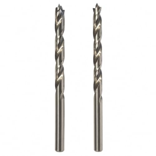 jjw-germany Broca espiral de precisión para madera (2 unidades, HSS-G, diámetro de 4,5 mm, con punta centradora)