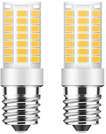 TAIYALOO E17 LED Bulb Dimmable, 5W Microwave Oven Bulb, Warm White 3000K, 40W Halogen Bulb Replacement for Microwave, Over Stove Appliance, Range Hood, Refrigerator, E17 Intermediate Base (2 Pack)