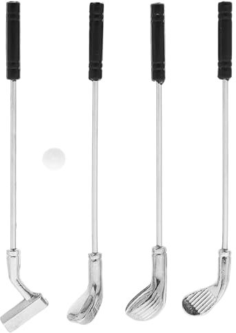 1 Satz 1: 12 puppenhaus miniatur Diy puppenhaus handwerk kits Mini-Hausklubs mit Ball Miniatur golf set Minigolf Club spielzeug Mini Clubs Miniclubs dribbeln Zubehör Modell