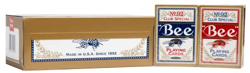 Bee Gold Standard Premium Poker Playing Cards, 12 Pack, Standard Index Casino Quality Card Decks