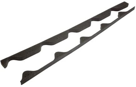 Onduline - Onduvilla Zahnleisten 100cm 2er Pack - Wellplatten Profilfüller für Traufe & Dachfirst - Als Schutz vor Ungeziefer & Dichtprofil – Sickenfüller für Onduvilla-Bitumenwellplatten – Schwarz