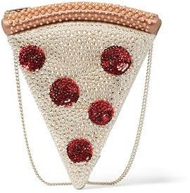kate spade new york Women's Novelty 3D Crossbody Bag, Crystal Embellished Pizza, One Size