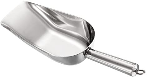 PATIKIL Glace Cuillère, Inox Acier 9.1x2.4 Petit Glace Tissuant Utilité Pelle avec Suspendu Boucle pour Cuisine Tige Fête, Argent