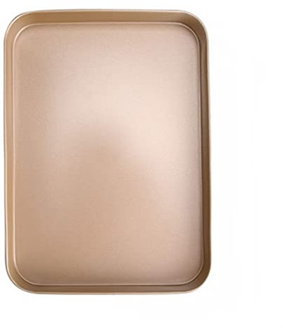 BAtlam Teglia da Forno Rettangolare in Acciaio al Carbonio Teglia per Formaggio Biscotti Pane Pizza Teglia Antiaderente Teglia da Forno da Cucina (Colore : Oro) (Oro)