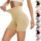 DDOBB Radlerhose Damen Kurze Shorts Sporthose Leggings Blickdicht High Waist Elastisch Unterhosen Fitness Hotpants Sommer Boxershorts(Beige,L-XL)