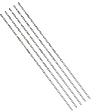 CoCud Barrenas de Taladro Extra Largas Corte Diámetro 1.4mm Vástago 0.06 Longitud 3.9 Barrenas de Acero de Alta Velocidad (Aplicaciones: para Metal Madera Plástico) 5 Piezas