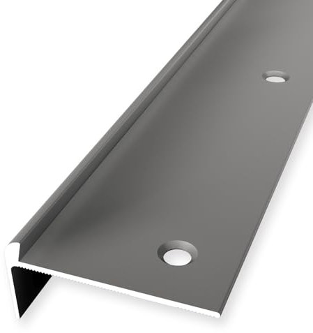 Treppenkantenprofil 21 x 48 x 2500 mm Winkelprofil Aluminium hochwertig Versenkt Gebohrt Edelstahl Einfasshöhe 5 mm Küberit