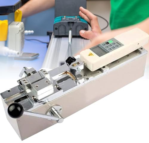 ZHIXUMM Digital Force Gauge, 500n Push Pull Gauge, Operated Manual Push Pull Test Stand, 150mm Effective Travel Digital Force Gauge, For Lab Tension Tests