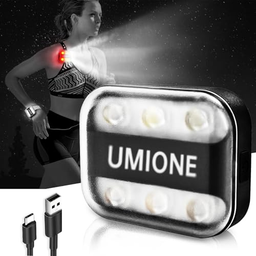 UMIONE Lauflicht zur Beleuchtung Ihres Laufs: EIN Sicherheitslicht für Rucksacktouristen und Läufer. Der Lampenclip ist leicht, sicher und stilvoll. Entdecken Sie die perfekte Balance. (grau)