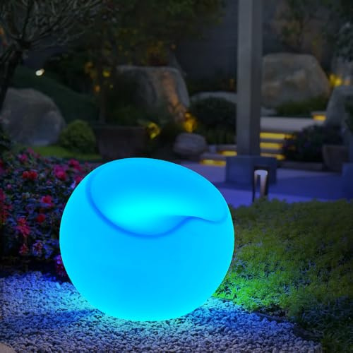 Eurohandisplay LED Gartenleuchte Leuchtende Sessel Tisch Sparsam mit Fernbedienung. Wiederaufladbar RGBW Helligkeit einstellbar Neu Schick (YXF-6565 Sessel Rund)