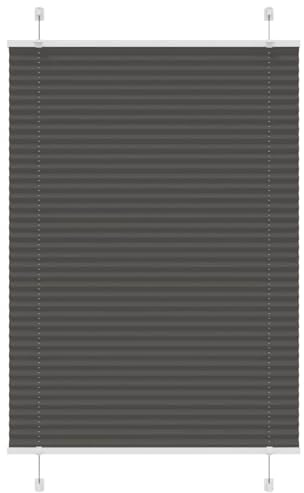 vidaXL Plissee Schwarz 85x150 cm Stoffbreite 84,4 cm Polyester