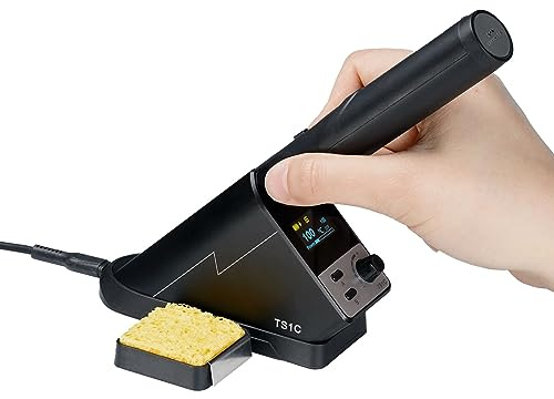 Gearwell Soldering Station, Cordless Digital Soldering Iron Kit Compatible with Miniware TS80 TS80P 36W, Welding Tool, Thermostatic Soldering Gun, Electronics Repair Soldering Station Kit