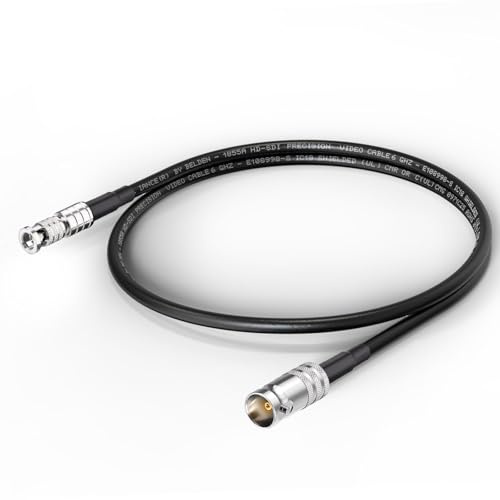 Superbat Cavo SDI 6G Micro HD BNC a BNC 75 Ohm Belden 1855A Sottile 60cm | Doppia Schermatura, HD BNC Maschio a BNC Femmina, 4K, Flessibile, 23AWG, per Blackmagic, CoaXPress CXP12, Videocamera