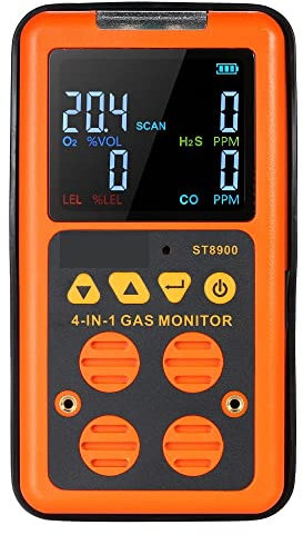 Detector de Gas 4 en 1 analizador de Gas Prueba de Mano monóxido de Carbono CO Sulfuro con Alarma de vibración de Sonido Instrumentos electrónicos