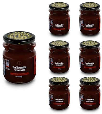 LA ERMITA MermeFruta de Fresa, Compota Estilo Mermelada con 80% Fruta, Sabor Natural y Sin Conservantes, Tarro de Vidrio 275 g (Pack 6 unidades)