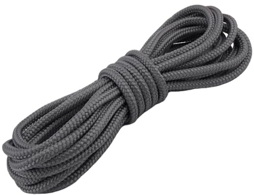 PPM Seil 6mm – 10m, 20m, 30m – 33 Farben – leicht, reißfest, UV-beständig, wetterfest – für DIY, Outdoor, Basteln, Hundeleine, Garten – Polypropylenseil von Ropes and More (Dunkelgrau, 30m)