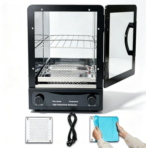 Stérilisateurs d'outils, Stérilisateur d'autoclave de Stérilisation à haute Température de 220°C Pour la Clinique Dentaire du Salon d'ongles et l'utilisation Domestique Personnelle (Noir 5)