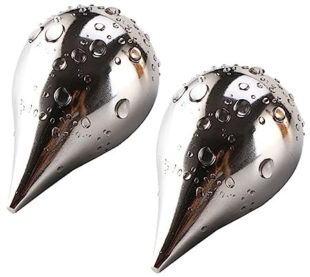 ABOOFAN 2pcs Ice Cubes Reusable Ice Molds Stainless Steel for Whiskey Bourbon Vodka
