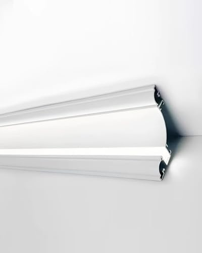 LED-Lichtleiste, Dekoration für Decken, Böden, Kronenleisten und Sockelleisten – Innengebrauch in Küche, Terrasse, Schlafzimmer – kommerzielles Beleuchtungsprofil – 5,5 m kleine Größe