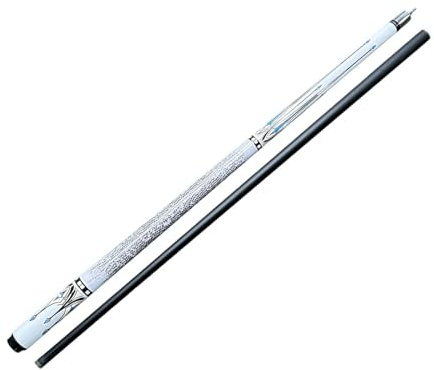 getuse Billardqueue aus Kohlefaser, zweiteilig, mit Lederspitze, 140 cm, Snookerqueue zum Üben und Spielen