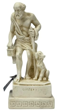Diogenes The Cynic Statue – antike griechische Philosoph Skulptur 18 cm | Handgefertigter Hartputz, klassisches historisches Dekor