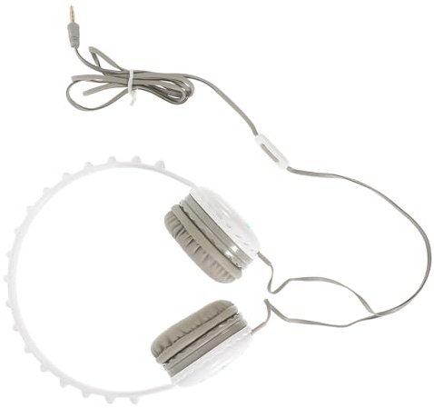 DOITOOL Casque Audio Circum-aural Blanc Filaire pour Garçon et Filles et Étudiants, Écouteurs Mignons à Haute Fidélité, Casque de Jeu Léger Adapté à L'école et Usage Quotidien