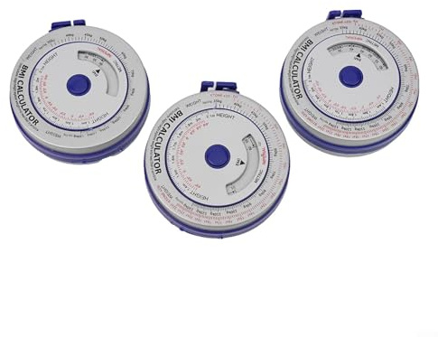 Zilimontt Mètre ruban rétractable pour mesurer l'indice de masse corporelle IMC - 150 cm ou 200 cm, outil de mesure en plastique pour régime et fitness avec verrouillage à bouton-poussoir et (3 pièces