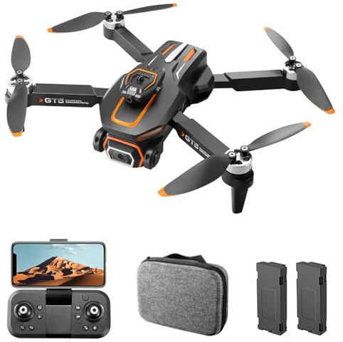 LjwZekyrnt Mini Quadricottero per Bambini con Telecamera HD 720P Telecomando Giocattoli Regali per Ragazzi Ragazze con Mantenimento 'altitudine Motore Brushless Evitamento (-2)