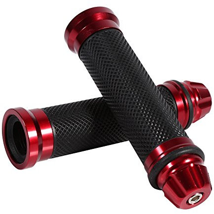 VGEBY Puños Acoples de Manillar para Moto Bici Goma Manillar para Motocicleta Bicicleta Suciedad Motocross Universal 7/8 (Color : Rojo)
