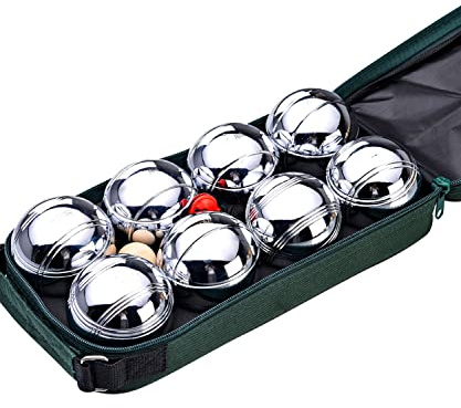 Jaques of London Boules Set | 8 Metal Boules with Wooden Jack in Canvas Carry Case | Traditional Outdoor Garden Game | Since 1795