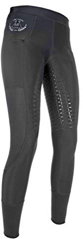 HKM 10010 - Leggings da Equitazione in Rete, con Inserti in Silicone, per Ragazze, 122-164, da Donna, 32-46