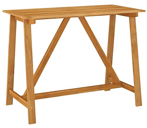 vidaXL Akazienholz Massiv Garten Stehtisch Bistrotisch Bartisch Gartentisch Partytisch Esstisch Holztisch Tisch Innen Außen 140x70x104cm