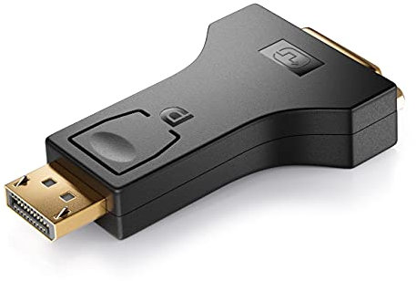 deleyCON Adattatore da DisplayPort a DVI - Cavo Adattatore da DP DisplayPort-Maschio a DVI-Femmina Contatti Placcati in oro per TV Proiettore Computer Laptop Notebook